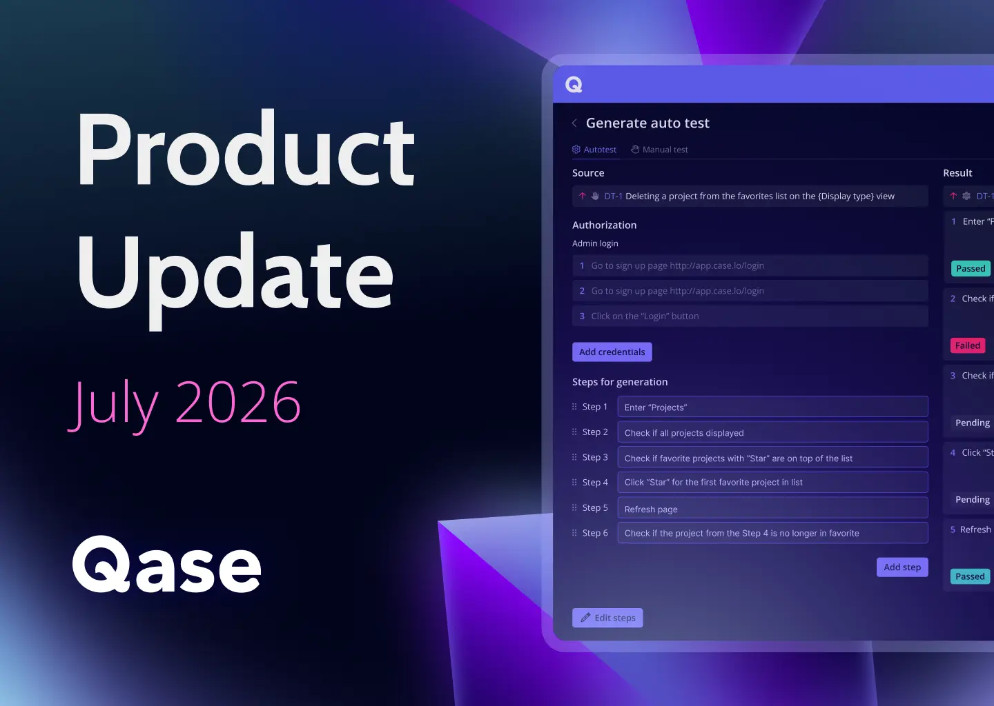 Qase Product Updates: July 2026