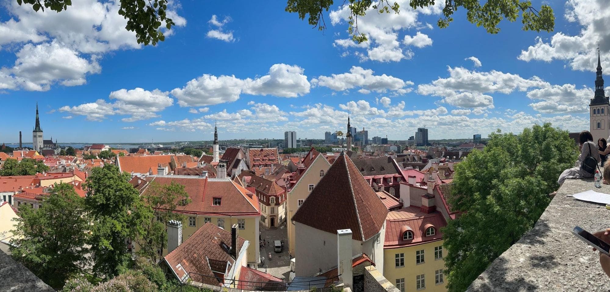 Panoramic photo of Tallin, Estonia from a high viewpoint