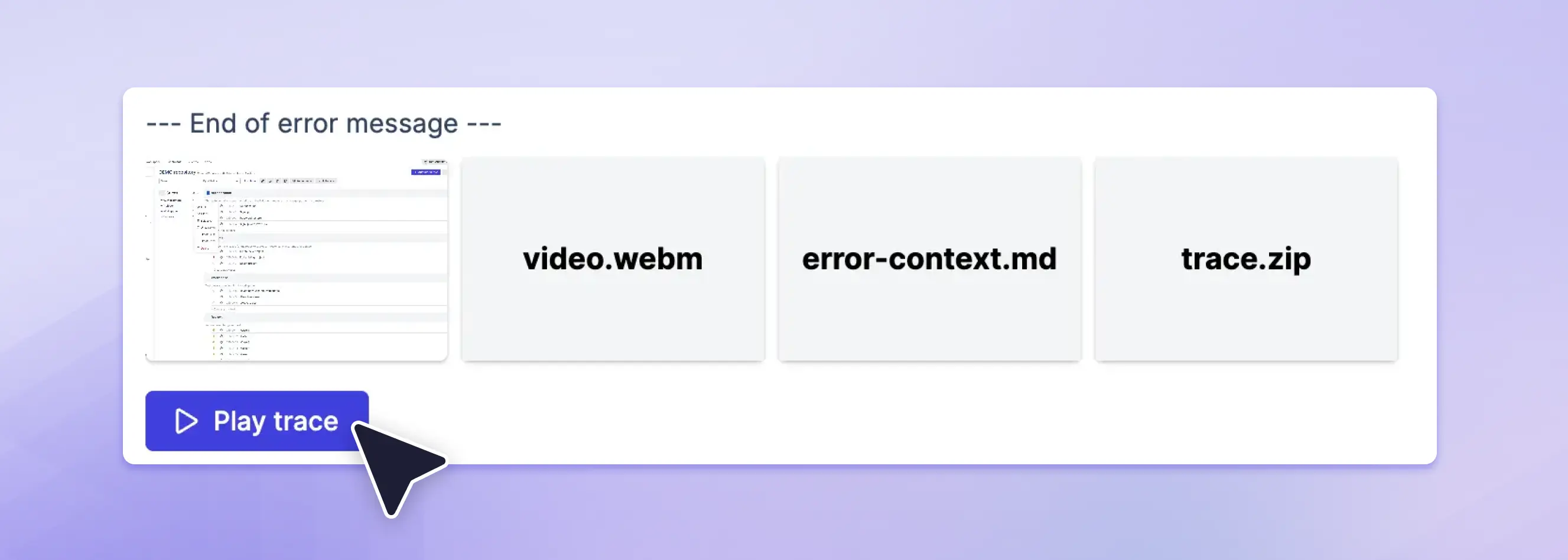 The Play Trace button in Qase