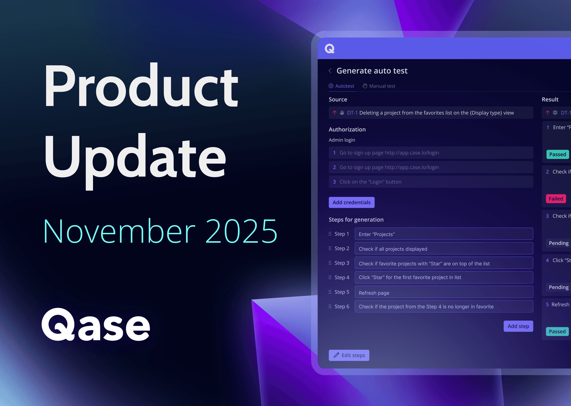 Qase Product Updates: November 2025