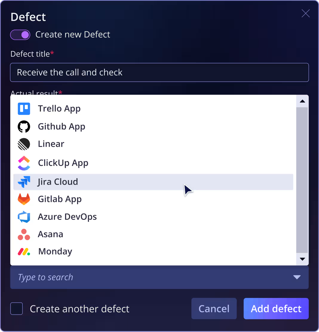 Qase Screenshot: Pytest code snippet